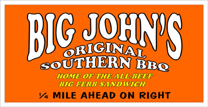 Big John's BBQ billboard - thumbnail
