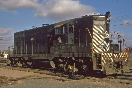  Photo of C&O GP7 #5761 at Grand Blanc, Michigan, circa 1966